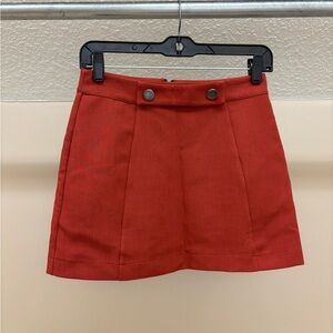 Forever 21 Scarlet Mini Skirt with Button Detail